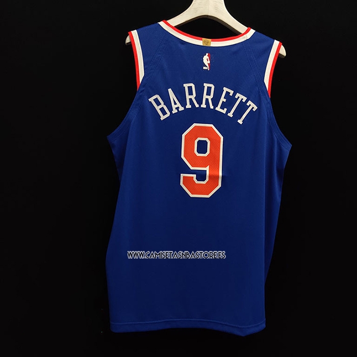 RJ Barrett NO 9 Camiseta New York Knicks Icon Autentico Azul